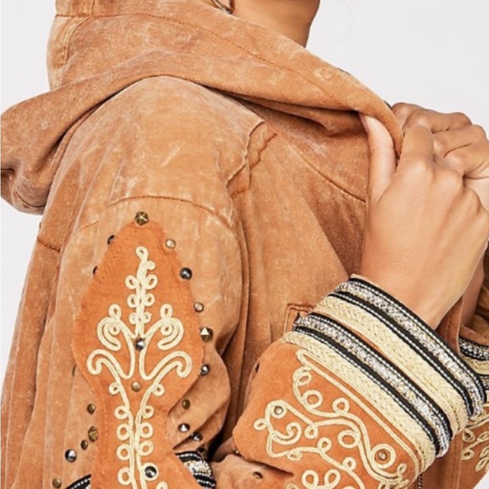 Free people size M Golden quills jacket - Picture 2 of 11